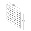 Panneau rainuré MDF 120x120 cm — vue d'ensemble des coloris disponibles