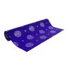 Rouleau papier cadeau de Noël, boule merry christmas bleu, largeur 0,7 m et longueur 100 m, motifs festifs variés, idéal pour emballages cadeaux professionnels en période de fêtes.
