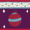Rouleau papier cadeau de Noël, boules rose-violet-bleu, largeur 0,7 m et longueur 100 m, motifs festifs variés, idéal pour emballages cadeaux professionnels en période de fêtes.