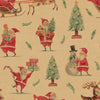 Rouleau papier cadeau Noël sur kraft lisse 70 g/m², motif père Noël et sapin, format 0,7 × 50 m