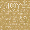 Rouleau papier cadeau de Noël, merry christmas blanc et or, largeur 0,7 m et longueur 100 m, motifs festifs variés, idéal pour emballages cadeaux professionnels en période de fêtes.