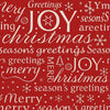 Rouleau papier cadeau de Noël, merry christmas rouge et blanc, largeur 0,7 m et longueur 100 m, motifs festifs variés, idéal pour emballages cadeaux professionnels en période de fêtes.