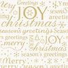 Rouleau papier cadeau de Noël, merry christmas or et blanc, largeur 0,7 m et longueur 100 m, motifs festifs variés, idéal pour emballages cadeaux professionnels en période de fêtes.