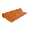Rouleau papier cadeau de Noël, boule merry christmas orange, largeur 0,7 m et longueur 100 m, motifs festifs variés, idéal pour emballages cadeaux professionnels en période de fêtes.