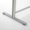 Détail cadre aluminium argent anodisé de la paroi hygiénique transparente autoportante