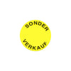 Pastille adhésive Ø 40 mm fond orange texte Action – signalétique soldes pour commerce