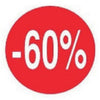 Pastilles adhésives rouges Ø 40 mm imprimées -60 % pour liquidation et soldes en boutique