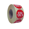 Rouleau de 1000 pastilles adhésives rouges Ø 40 mm pour signalétique promotionnelle en magasin