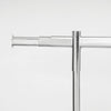 Portant à habits renforcé et pliable, L150cm métal noir ou chromé - réglable ou fixe