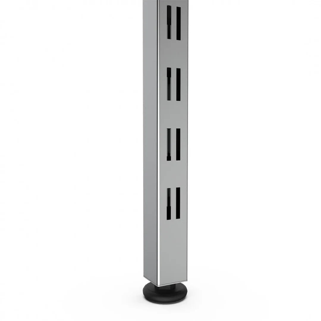Détail du pied réglable du système d'agencement sol-plafond Triplo 297 cm