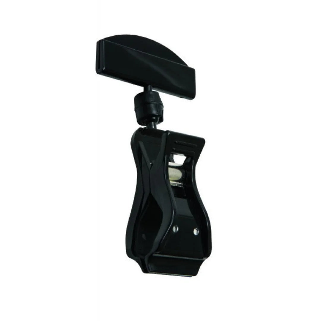 Pince porte-prix articulée format simple noire pour rayonnage et linéaire boutique