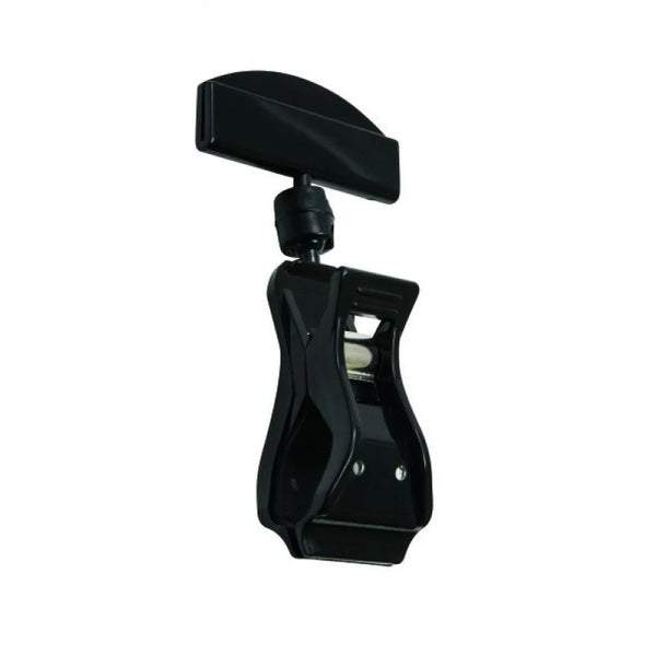 Pince porte-prix articulée format simple noire pour rayonnage et linéaire boutique