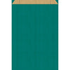 Pochette cadeau kraft brun colorée bleu-vert — emballage cadeau recyclable pour boutique