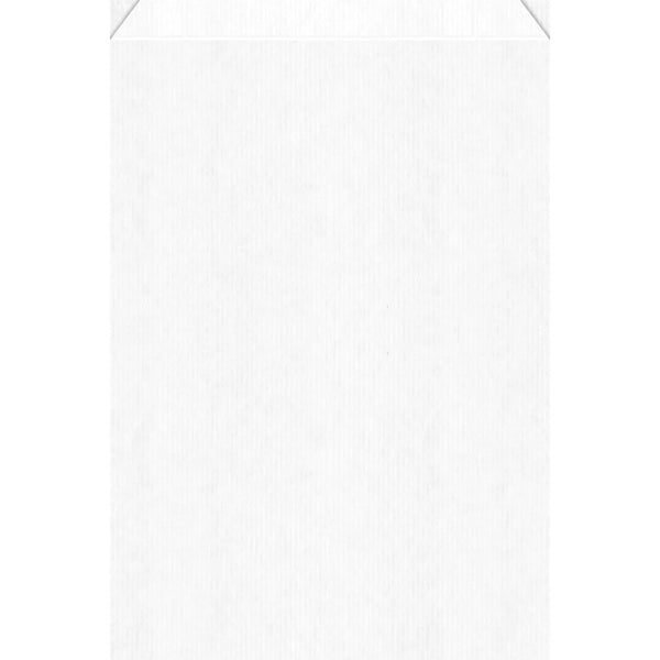 Pochette kraft vergé blanc pour emballage cadeau en boutique ou commerce de détail