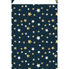 Pochettes de Noël étoiles or et blanches sur fond bleu foncé, papier couché 60 g, usage professionnel