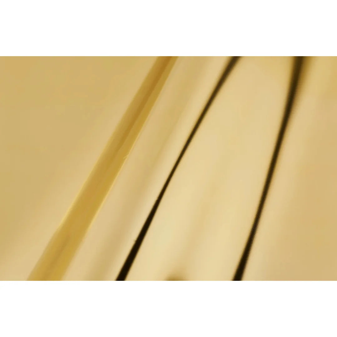Détail pochette polypropylène brillante coloris or pour boutique et bijouterie