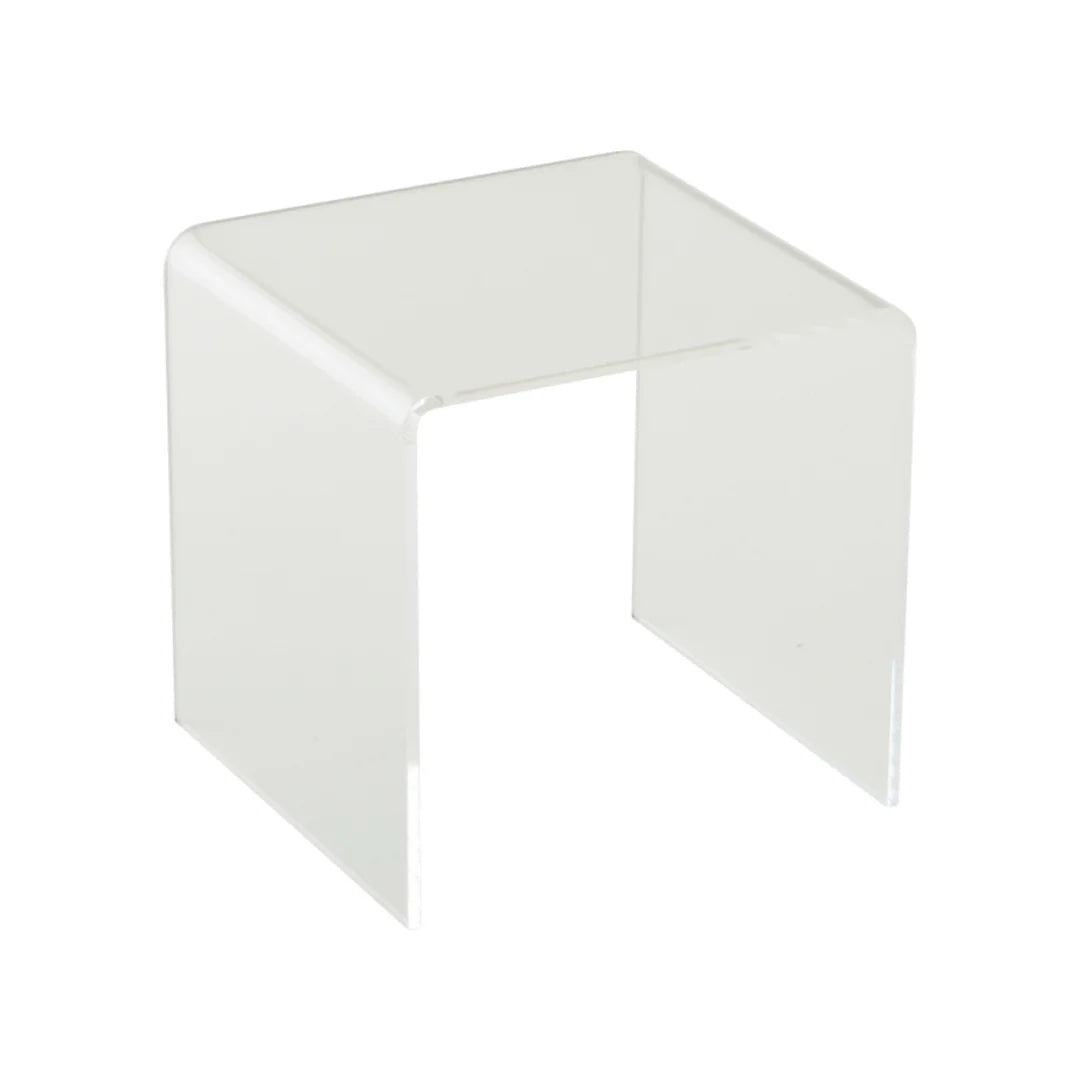 Podium en U acrylique pour présenter des accessoires sur comptoir de magasin