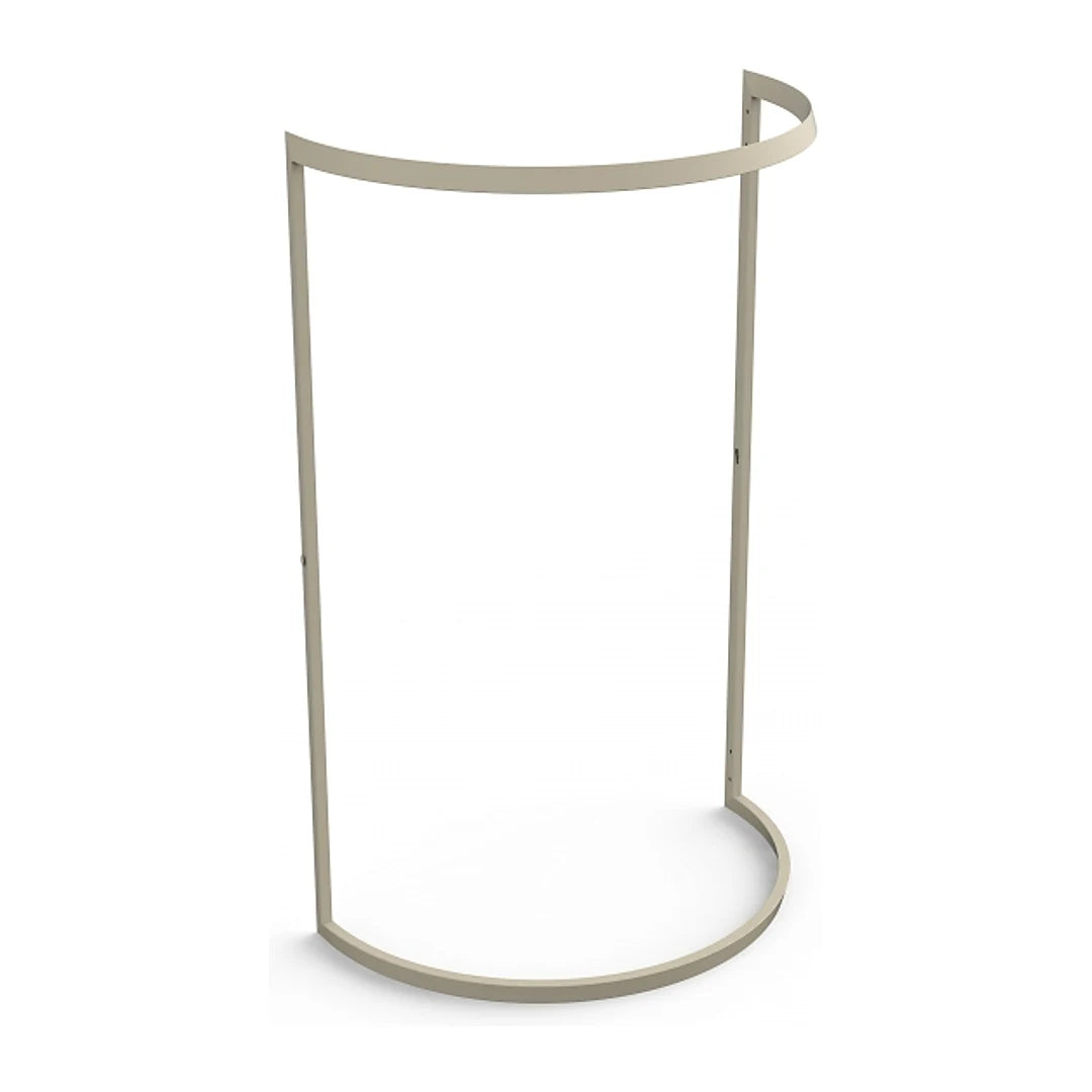 Portant demi-cercle fixe en tube triangulaire pour magasin de vêtements, 92x145 cm