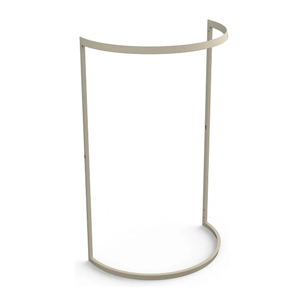 Portant demi-cercle fixe en tube triangulaire pour magasin de vêtements, 92x145 cm