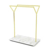 Détail de la structure métal du portant double en Y 160 cm avec finition personnalisable