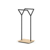 Portant double en Y 68 cm, socle mélaminé, hauteur 160 cm, espace de vente professionnel