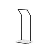 Portant incliné métal 68 cm pour boutique de mode, hauteur 160 cm, socle mélaminé personnalisable