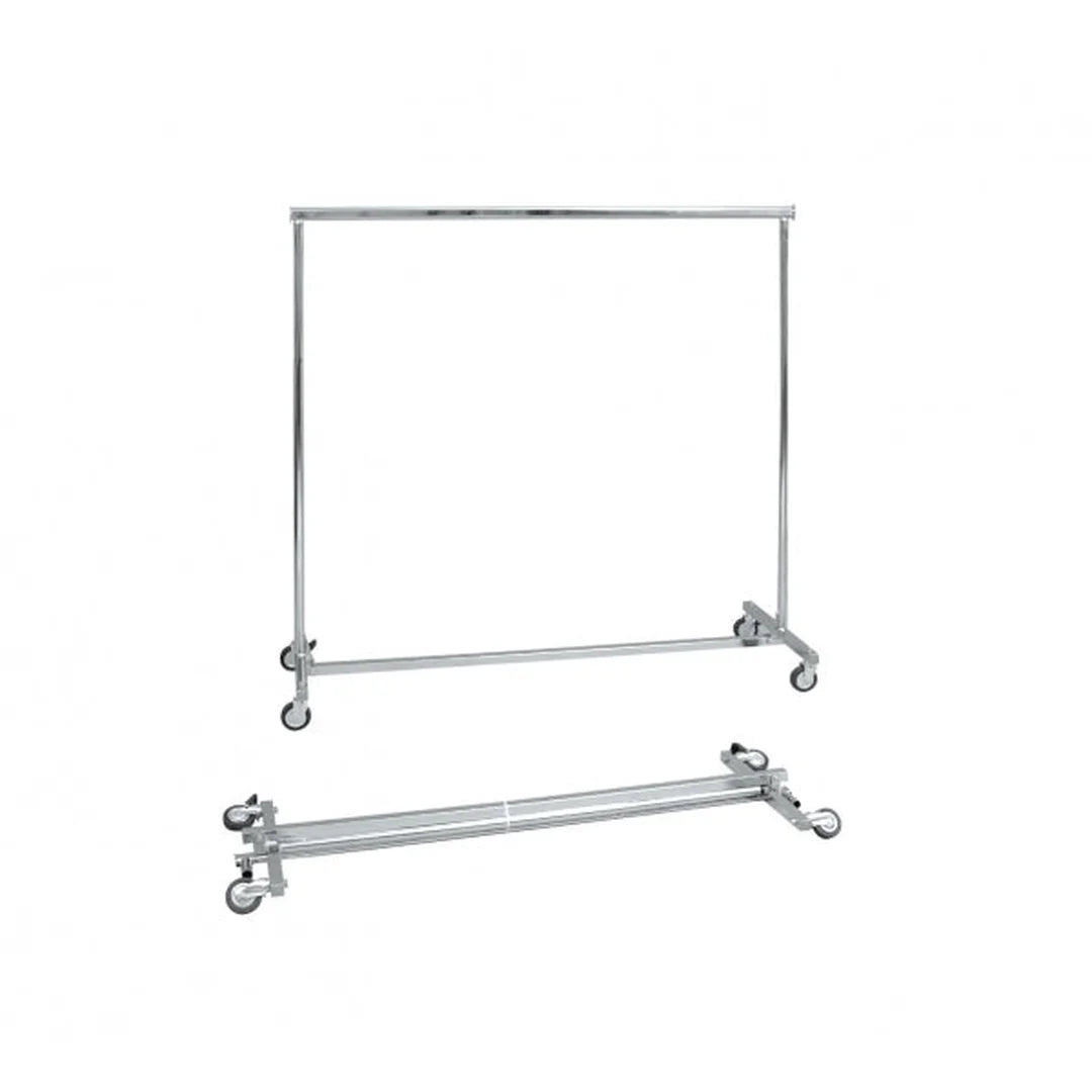 Portant pliable métal hauteur fixe 146 cm pour magasin et showroom
