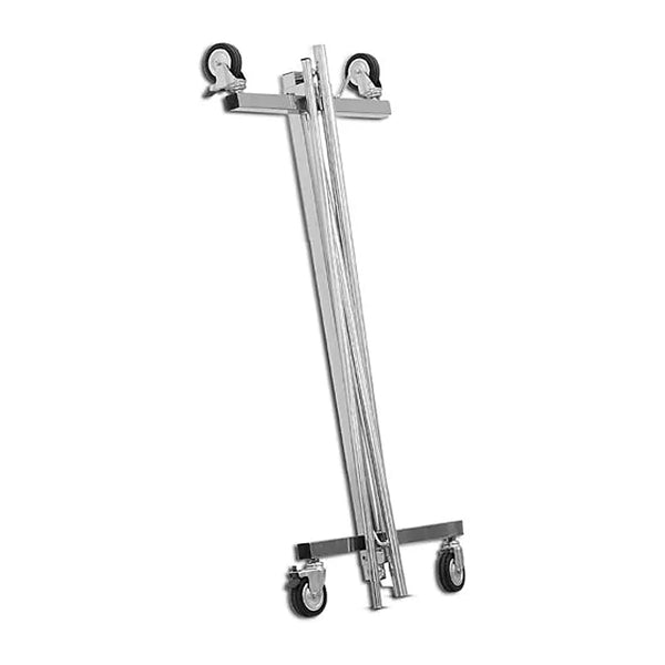 Portant pliable réglable métal finition noire ou chromée pour magasin et showroom