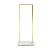 Portant vêtements design finition métal doré avec socle mélaminé aspect marbre — boutique haut de gamme