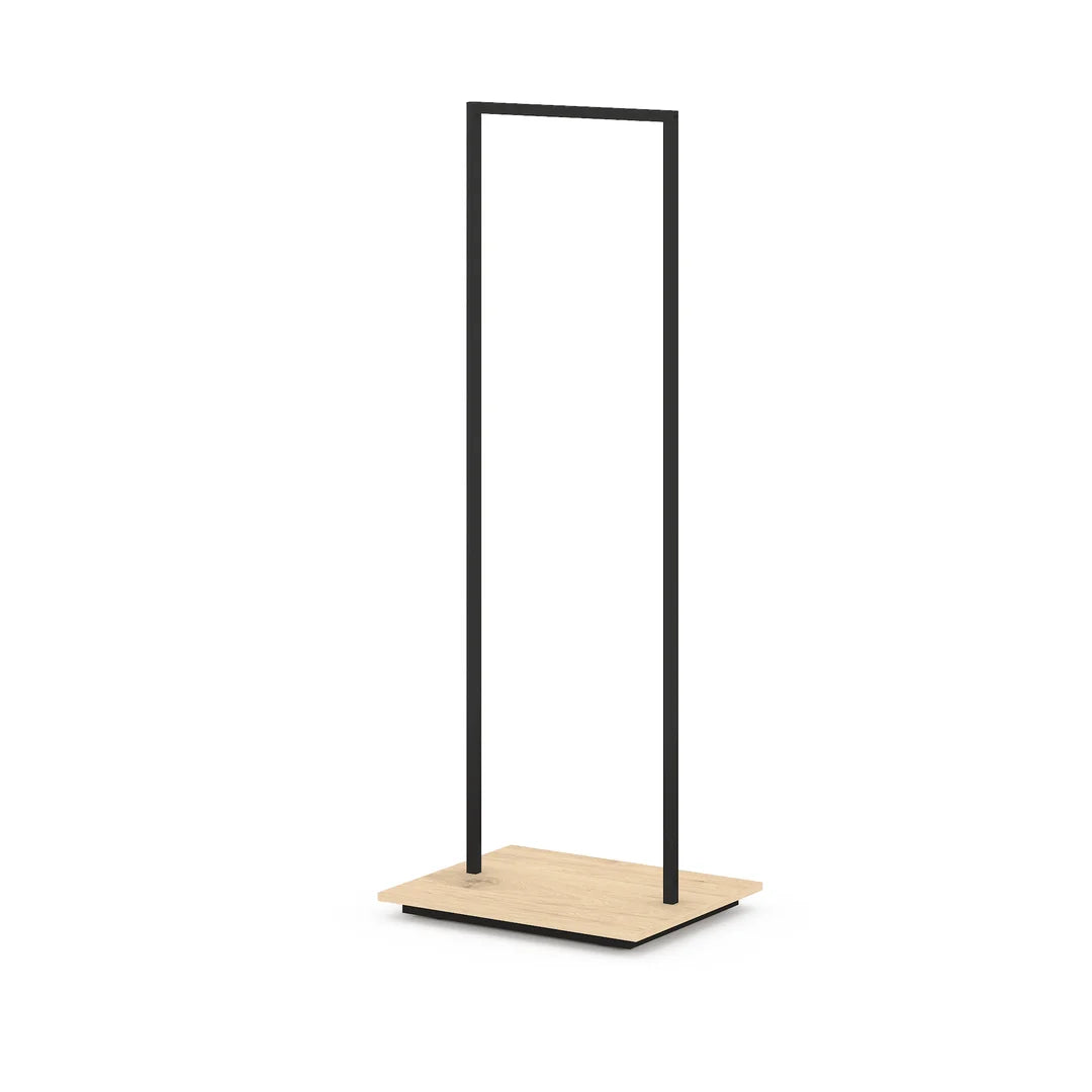 Portant vêtements métal 68 cm hauteur 180 cm avec socle mélaminé professionnel