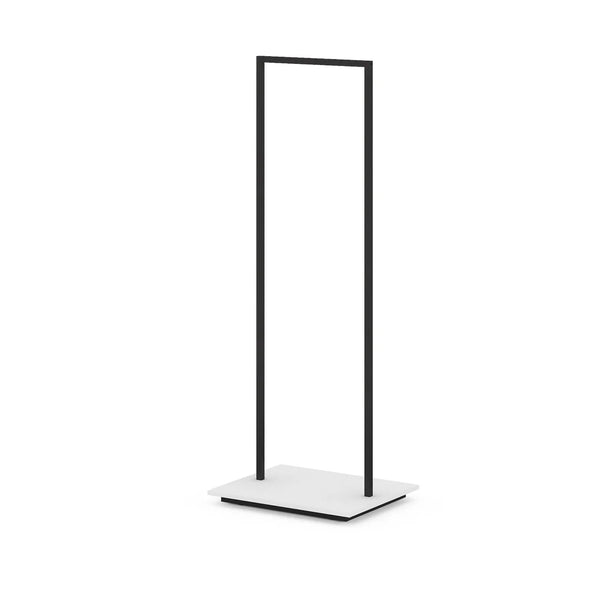 Portant vêtements fixe 68 cm en métal sur socle mélaminé pour showroom ou espace d'exposition