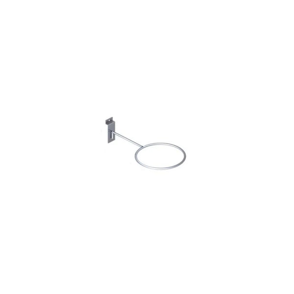 Porte-ballon en métal chromé pour panneau rainuré, longueur 24 cm, diamètre 14 cm