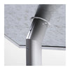 Porte-menu sur pied A4 aluminium en situation dans un espace de restauration ou boutique