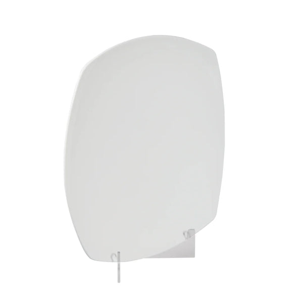 Support acrylique pour assiette décorative sur comptoir de boutique ou vitrine