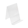 Présentoir en acrylique transparent pour livres, sobre et stable, parfait pour vitrines, comptoirs et espaces d’exposition