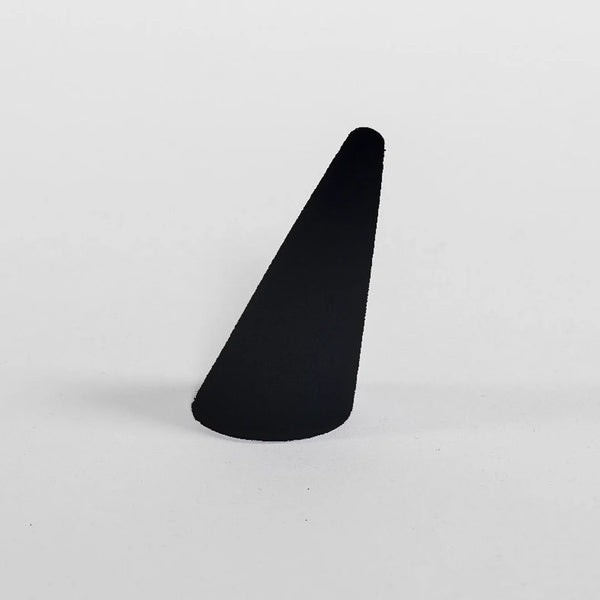 Présentoir à bague conique flocké velours noir, H 5,5 cm, pour bijouterie professionnelle