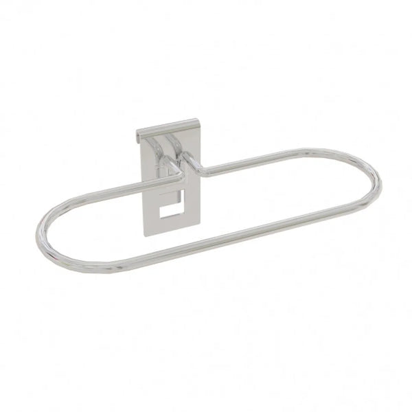 Présentoir chaussure pour grille tube Ø 25 mm, 206 × 75 mm, finition chromée – DittaDisplay