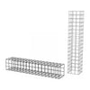 Présentoir grille autoportant en métal, configuration totem 4 faces, 41x41x170 cm