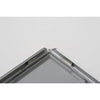 Présentoir incliné aluminium argent avec cadre A4 orientable portrait ou paysage