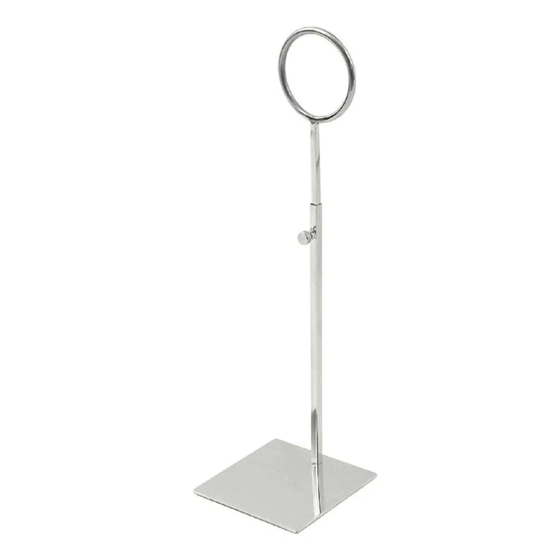Présentoir de table pour foulard et écharpe en métal chromé, hauteur réglable 34-50 cm, usage boutique