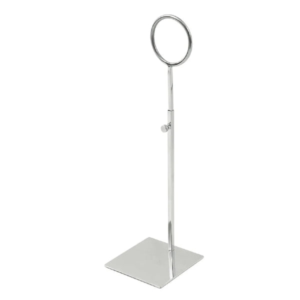 Présentoir de table pour foulard et écharpe en métal chromé, hauteur réglable 34-50 cm, usage boutique