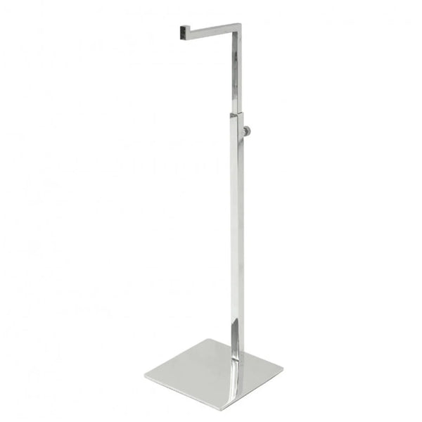 Présentoir de table pour sac à main, support comptoir chromé à hauteur réglable, usage boutique et vitrine