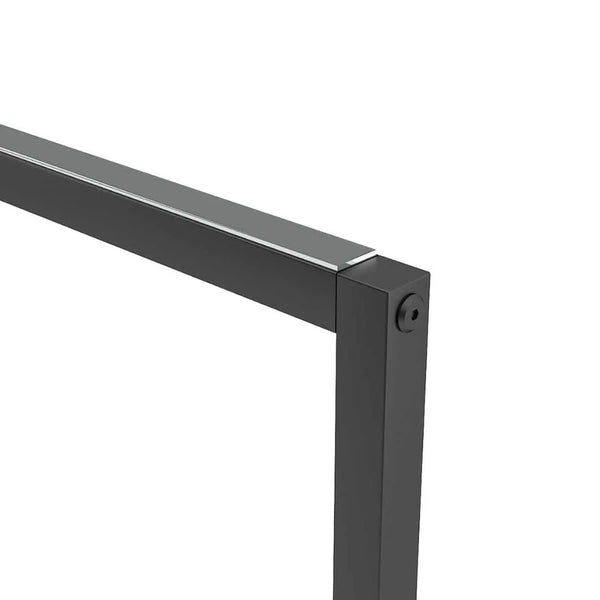 Protection en plexiglas sur barre de suspension — accessoire en option pour portant vêtements professionnel