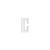 Profil en coupe du rail aluminium pour panneau rainuré – épaisseur 1 mm, hauteur 2,7 cm