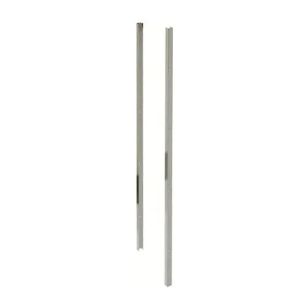 Paire de rails métalliques pour panneau central de gondole crémaillère, compatible pieds T lourds ST300