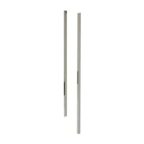 Paire de rails métalliques pour panneau central de gondole crémaillère, compatible pieds T lourds ST300