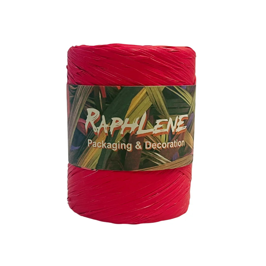 Bobine de raphia polypropylène 12,5 mm × 100 m pour emballage cadeau professionnel en magasin