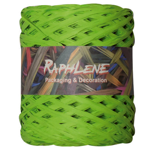 Raphia polypropylène mat 200 m coloris Anis — bobine professionnelle