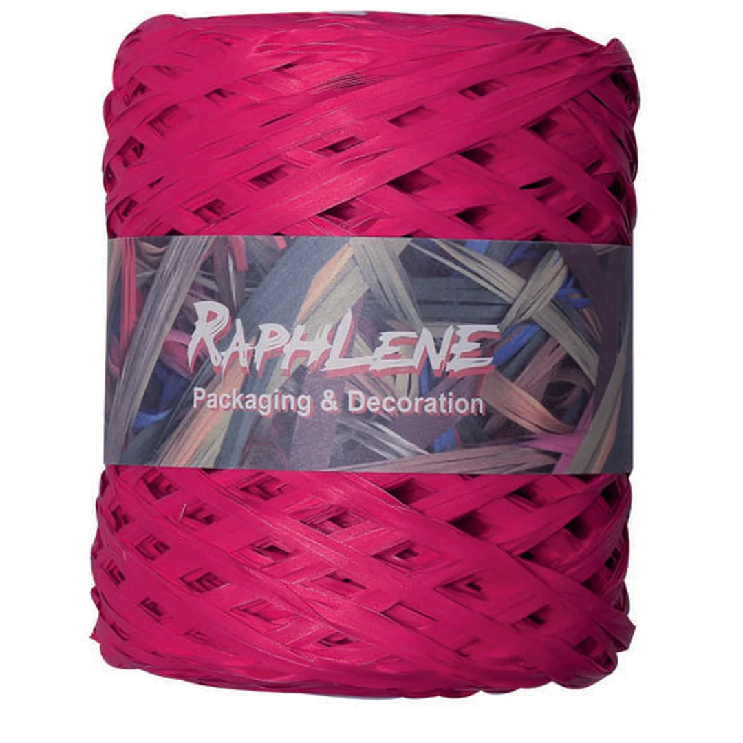 Raphia polypropylène mat 200 m coloris Azalée — bobine professionnelle