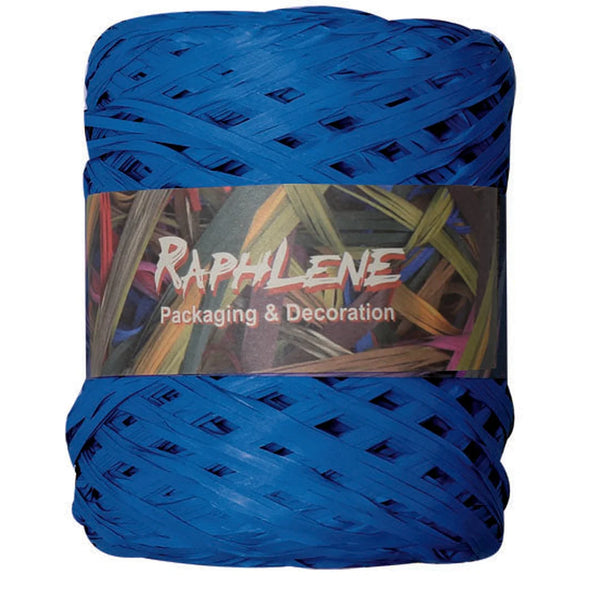 Raphia polypropylène mat 200 m coloris Azur — bobine professionnelle